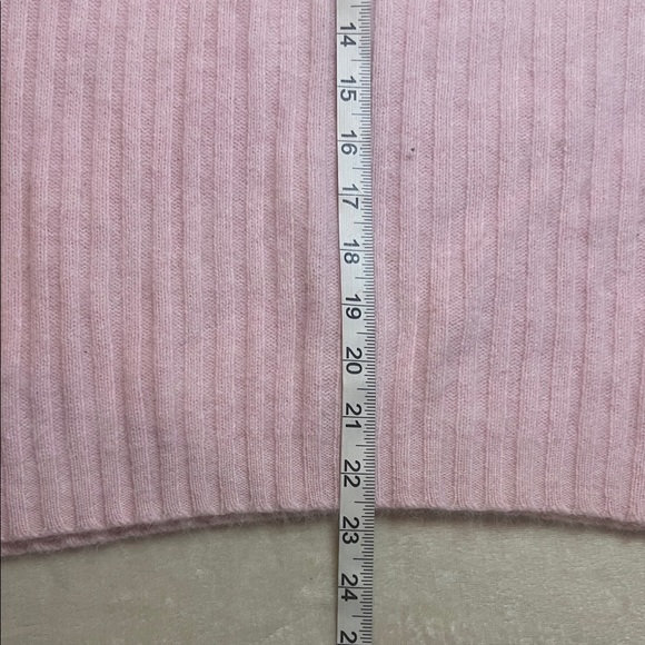 Style & Co. Lambswool Angora Blend Soft Pink Ribbed Crew Neck Sweater sz L - Picture 8 of 9